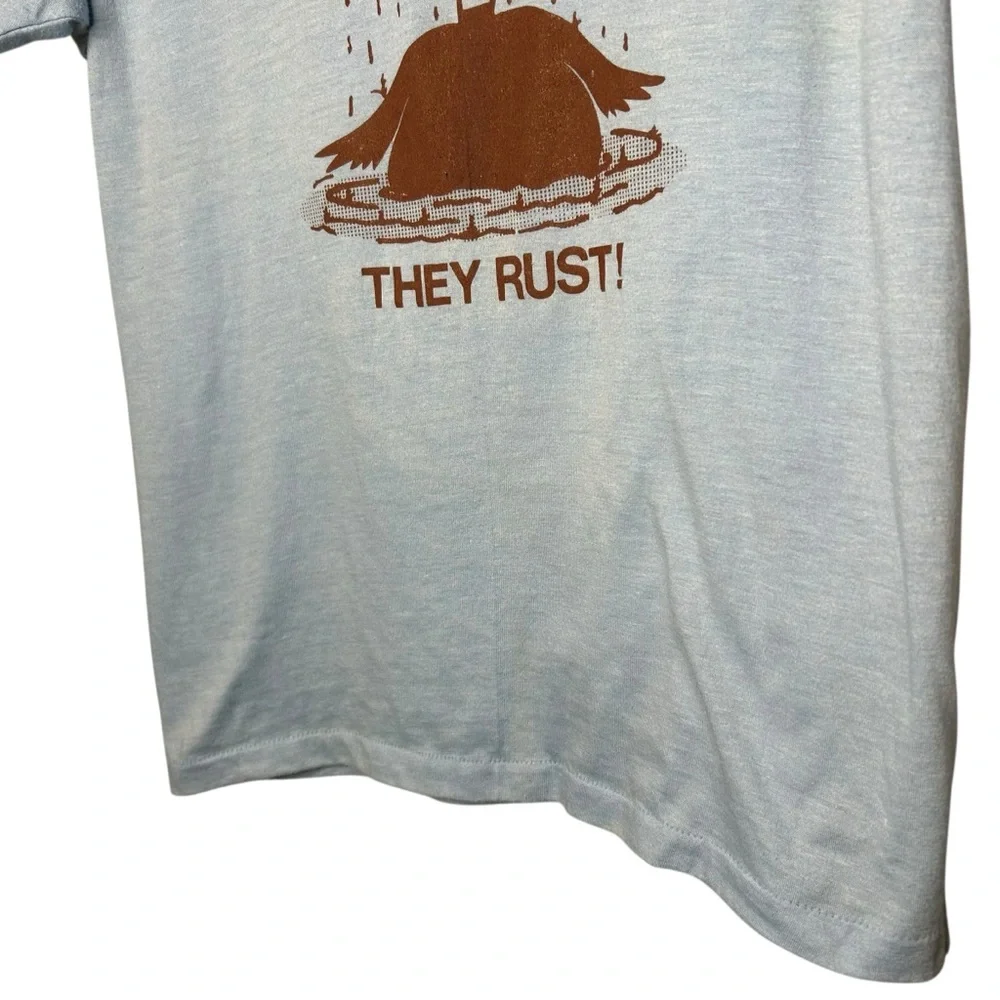 Vintage Seattleites Don't Tan They Rust Hanes 50/50 Graphic Tee USA Large